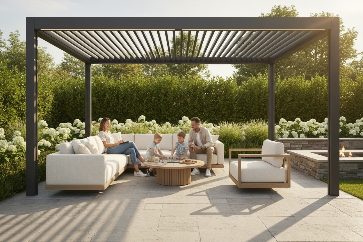 About Us - Family Pergola Scene